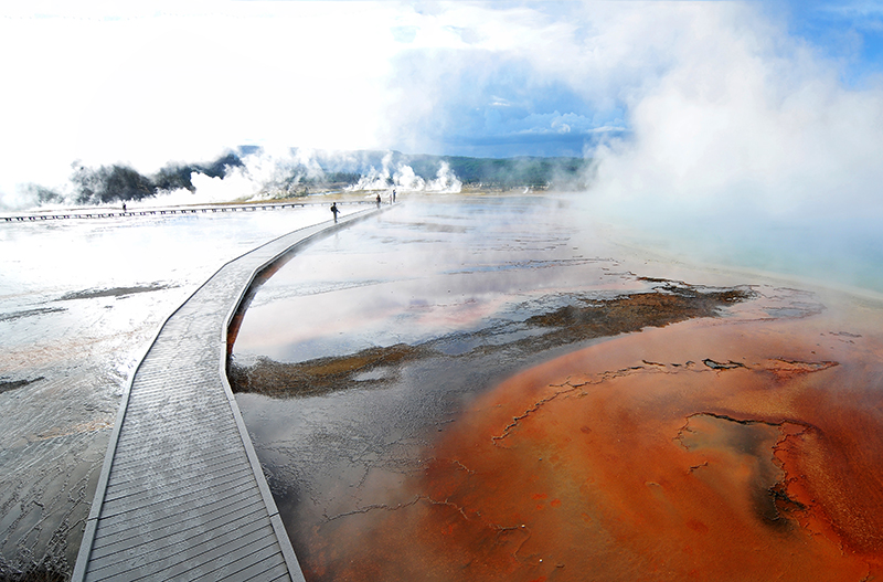 USA YELLOWSTONE NP, Grand Prismatic  Panorama 0235b